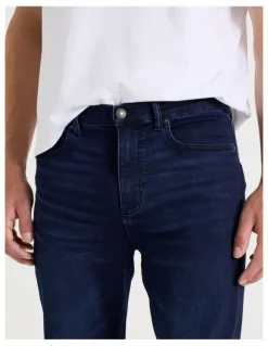 Grab Slim Knit Jeans in Dark Denim