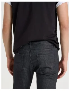 Grab Slim Tapered Jeans in Black