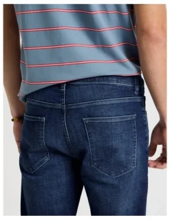 Grab Slim Tapered Jeans in Dark Denim