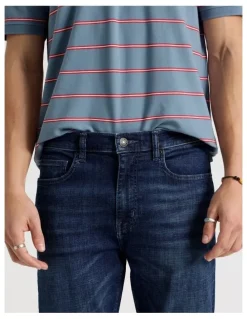 Grab Slim Tapered Jeans in Dark Denim