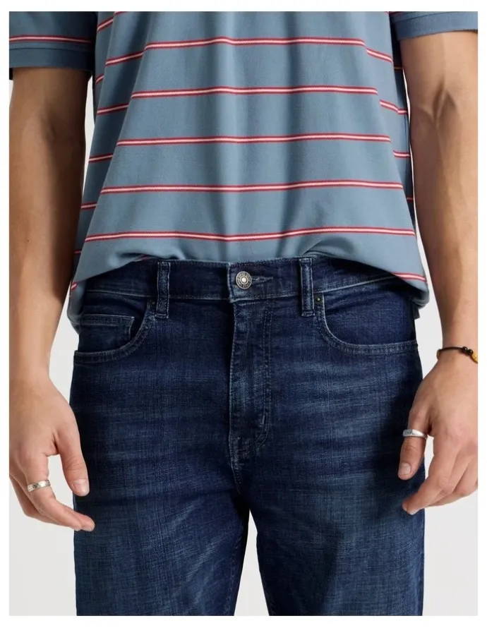 Grab Slim Tapered Jeans in Dark Denim