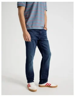 Grab Slim Tapered Jeans in Dark Denim