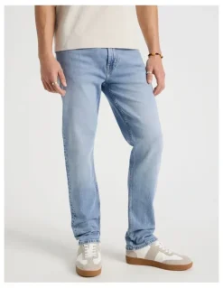 Grab Slim Tapered Jeans in Light Blue
