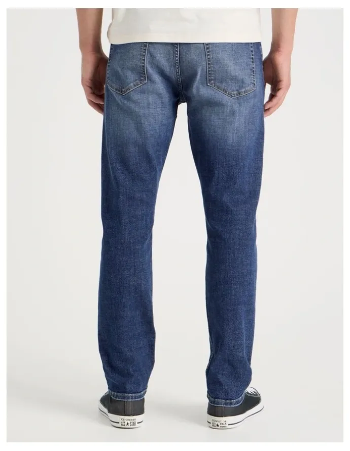 Grab Slim Tapered Jeans in Mid Blues