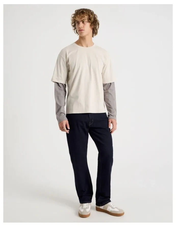 Grab Straight At Waist Jeans in Rinse