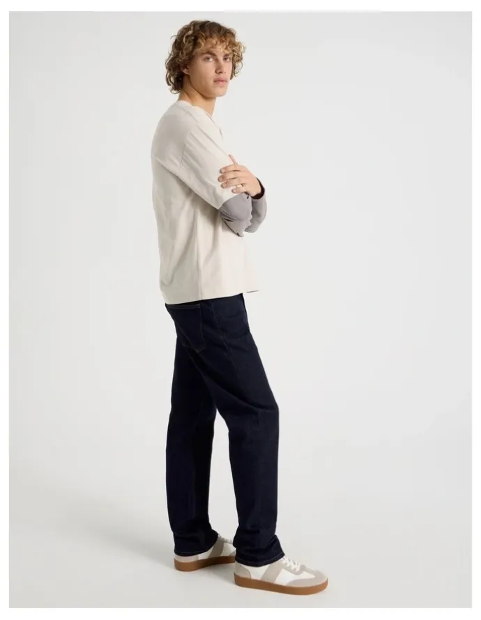 Grab Straight At Waist Jeans in Rinse