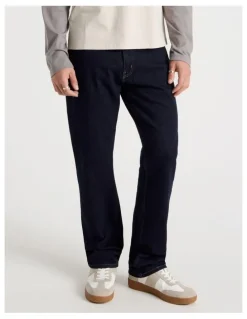 Grab Straight At Waist Jeans in Rinse
