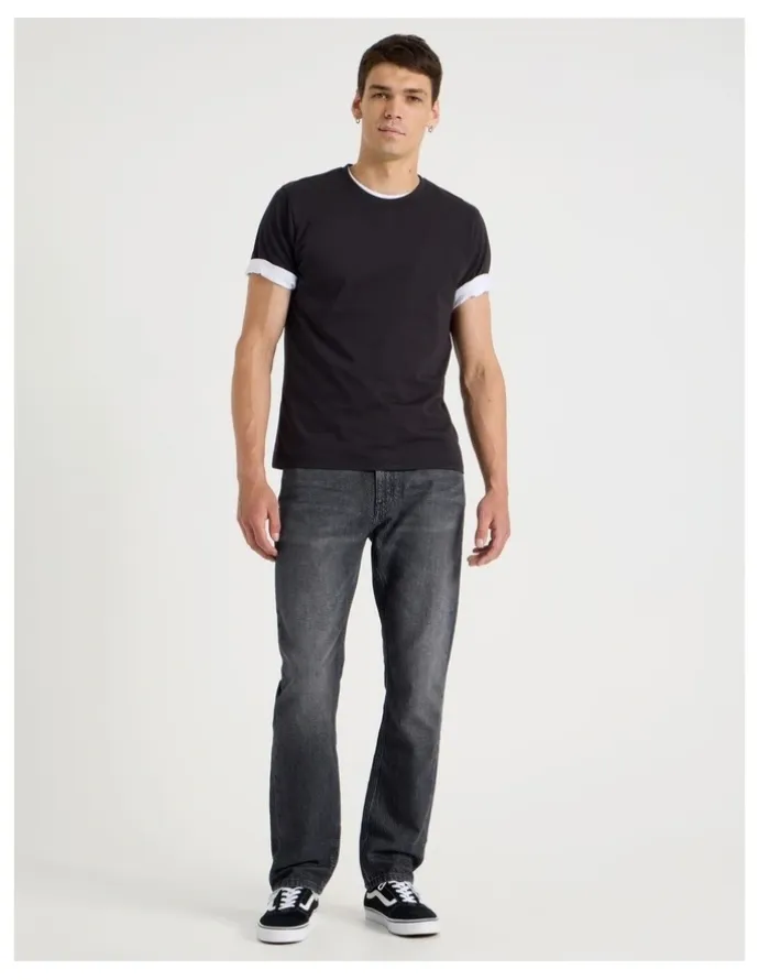Grab Straight At Waist Performance Jeans in Charcoal