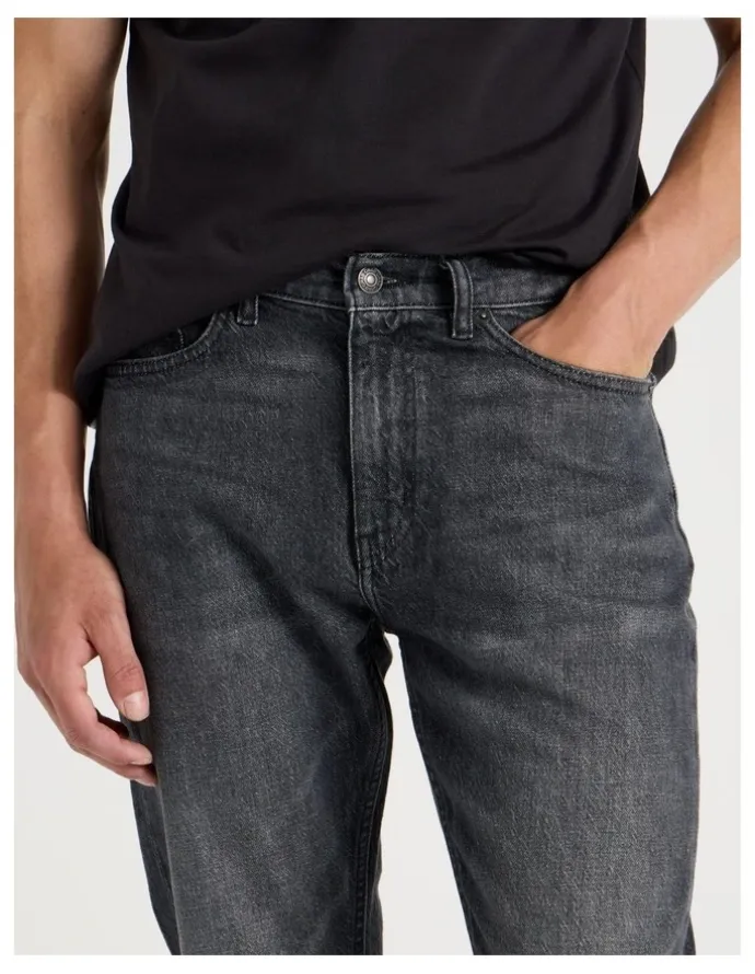 Grab Straight At Waist Performance Jeans in Charcoal