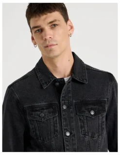 Grab Type 3 Trucker Jacket in Black