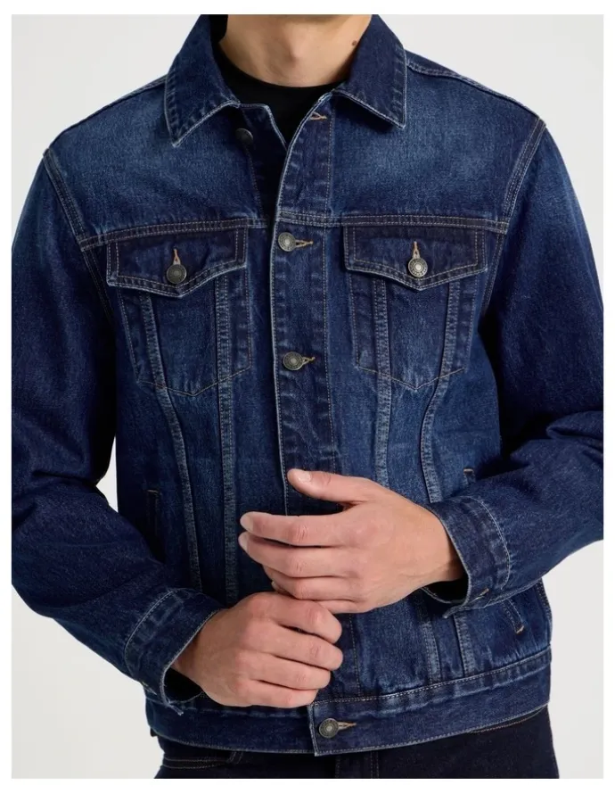 GRAB Type 3 Trucker Jacket in Dark Denim