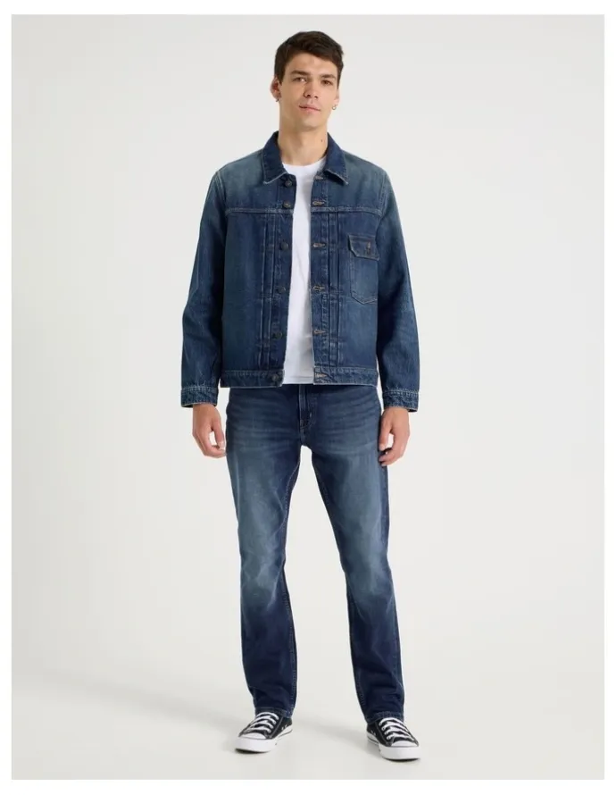 GRAB Type 1 Trucker Jacket in Mid Blues