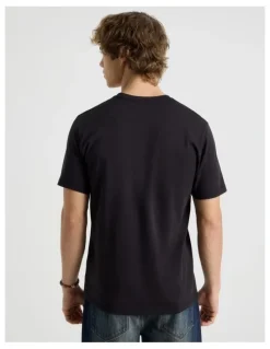 Grab V-Neck T-Shirt in Black