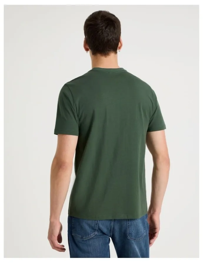 Grab V-Neck T-Shirt in Dark Green