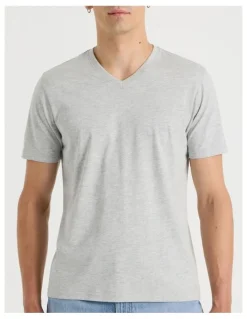 Grab V-Neck T-Shirt in Grey