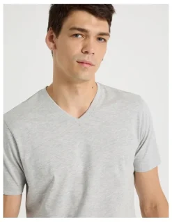 Grab V-Neck T-Shirt in Grey