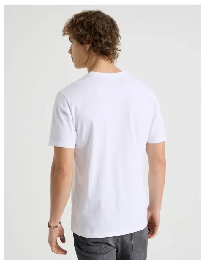 Grab V-Neck T-Shirt in White