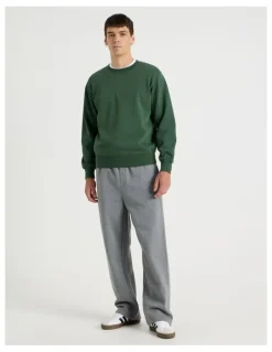 Grab Wide Leg Trackpant in Charcoal