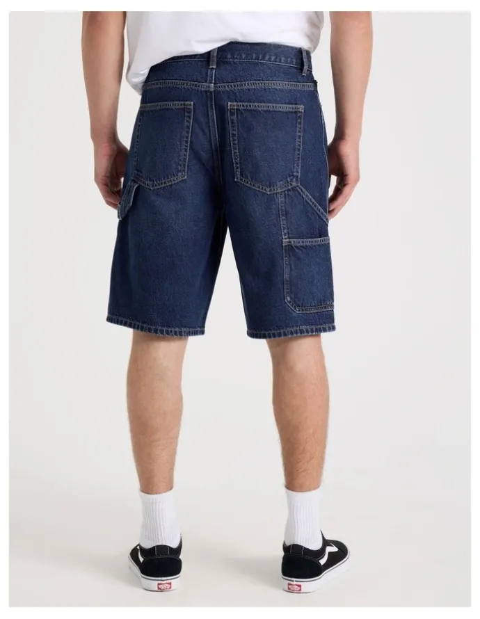 Grab Workwear Relaxed Shorts in Dark Denim