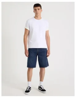 Grab Workwear Relaxed Shorts in Dark Denim