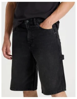 Grab Workwear Relaxed Shorts in Black