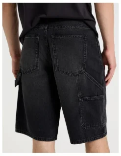 Grab Workwear Relaxed Shorts in Black