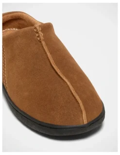 Grosby Alfie II Scuff Slippers in Cognac