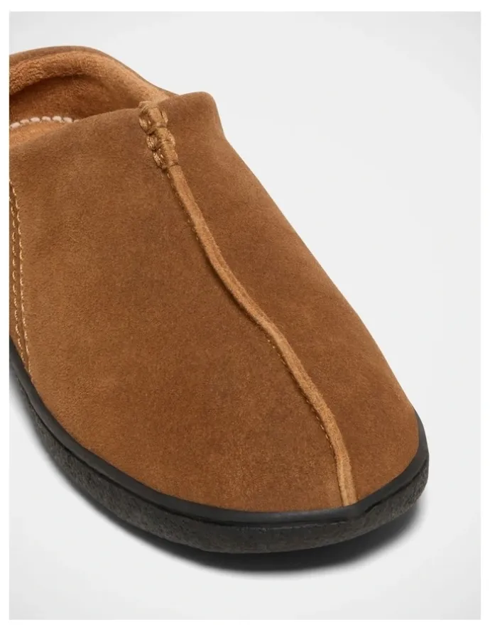 Grosby Alfie II Scuff Slippers in Cognac