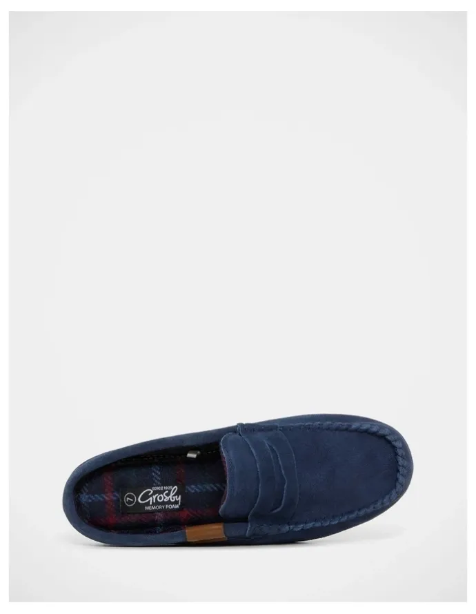 Grosby Bryce Slippers in Navy