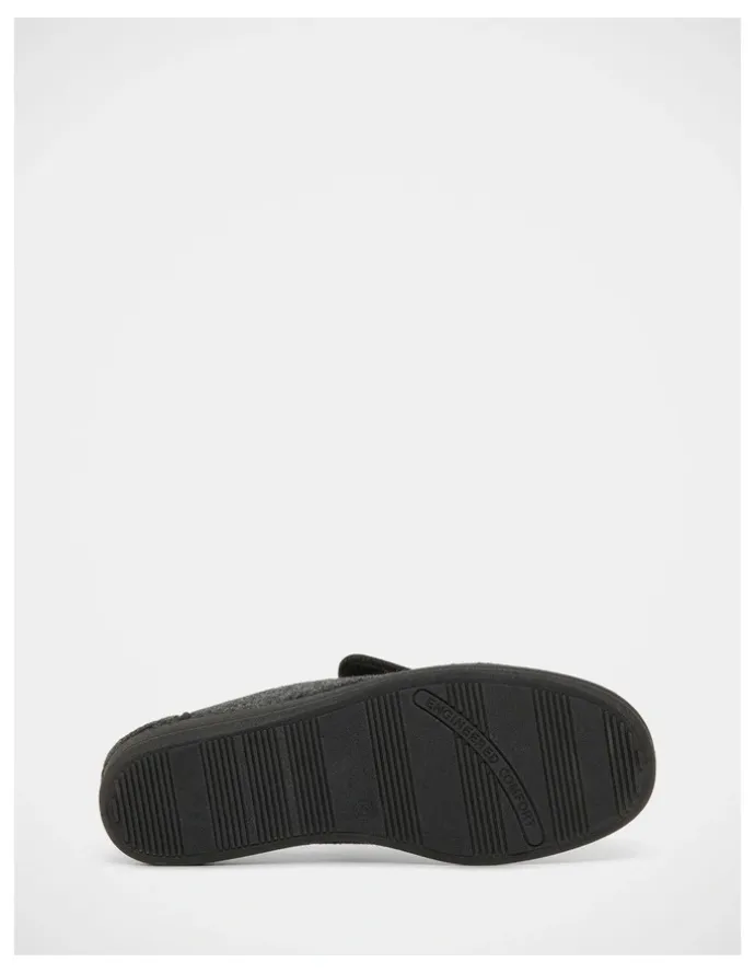 Grosby William Velcro Slippers in Grey