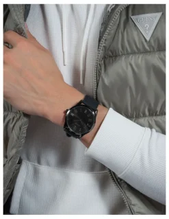 Guess Charter Black Silicone Watch