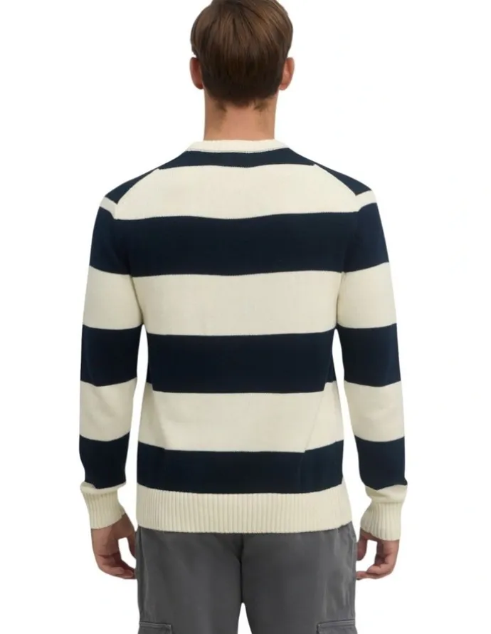 Guess Striped Knit Jumper in Navy