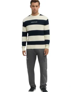 Guess Striped Knit Jumper in Navy