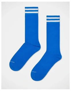 Happy Socks 3-Pack Solid Sneaker Socks in White, Red, and Blue