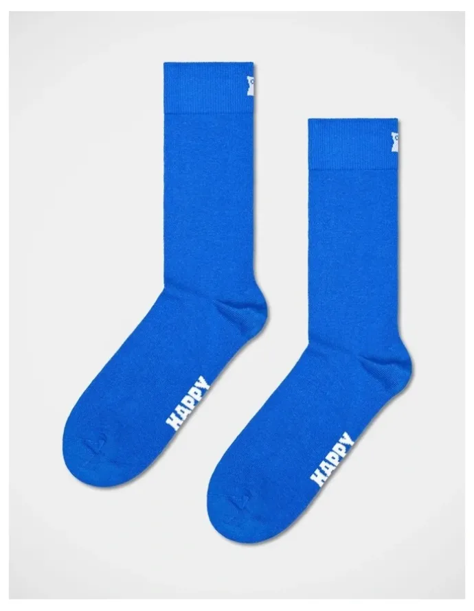 Happy Socks Solid Socks in Grey, Orange, and Blue 3-Pack