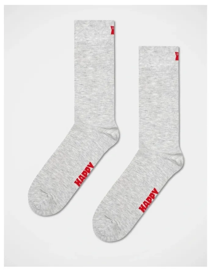 Happy Socks Solid Socks in Grey, Orange, and Blue 3-Pack