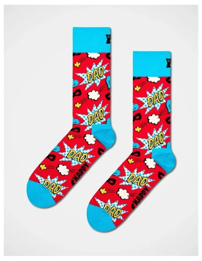 Happy Socks Super Dad Giftset Socks 2-Pack in Blue