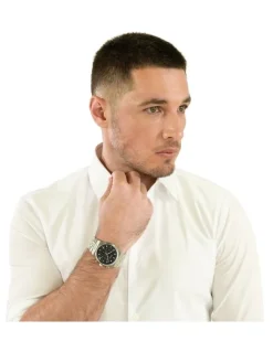 Hugo Boss Candor Prime Stainless Steel Dial Watch in Black