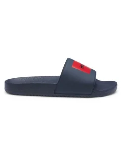 Hugo Boss Timein Slides in Dark Blue