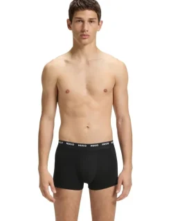 Hugo Cotton Stretch Trunks 5 Pack in Black