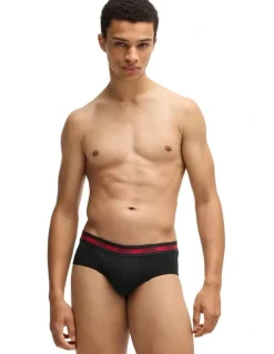 Hugo Triplet Planet Hipster Briefs 3 Pack in Black