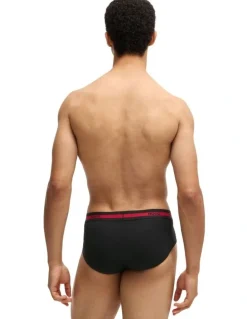 Hugo Triplet Planet Hipster Briefs 3 Pack in Black