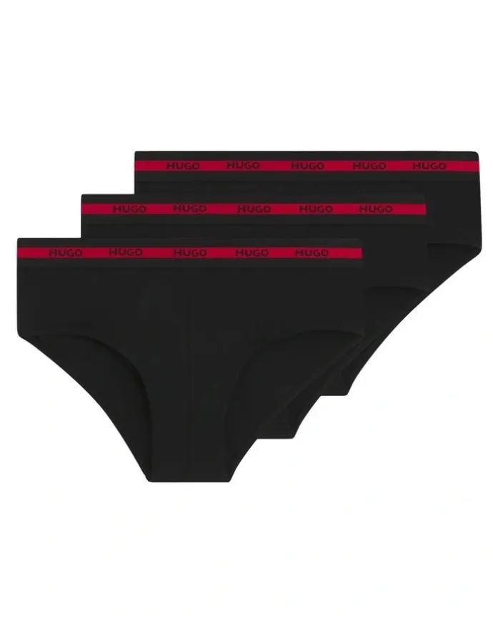 Hugo Triplet Planet Hipster Briefs 3 Pack in Black