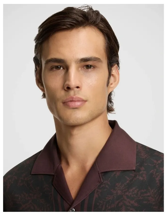 Hugo Espino Short Sleeve Shirt Open Brown