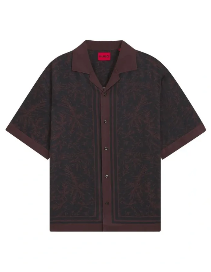 Hugo Espino Short Sleeve Shirt Open Brown