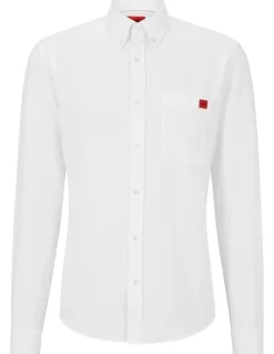 HUGO Evito Long Sleeve Shirt in White