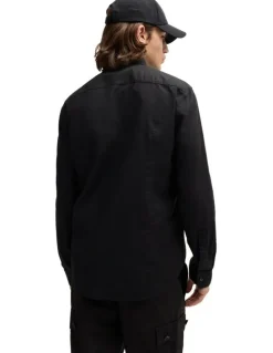 HUGO Evito Long Sleeve Shirt in Black