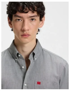 Hugo Evito Long Sleeve Shirt in Dark Green