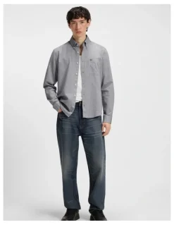 Hugo Evito Long Sleeve Shirt in Dark Green