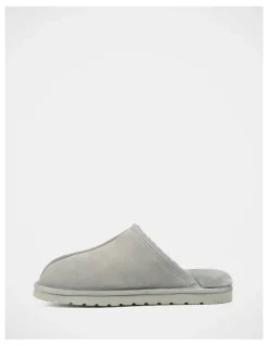 Hush Puppies Loch Slippers in Dove Grey
